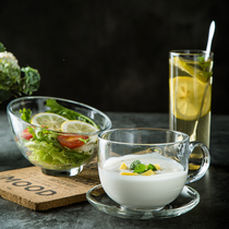 Breakfast Cup Oatmeal cup glass coffee milk cup juice Cup home heat-resistant transparent Milk Cup Milk Cup