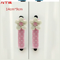 Розовый, в цветочек, 14см, 9см