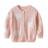 Хлопковый кардиган, осенняя куртка, осенний детский трикотажный свитер