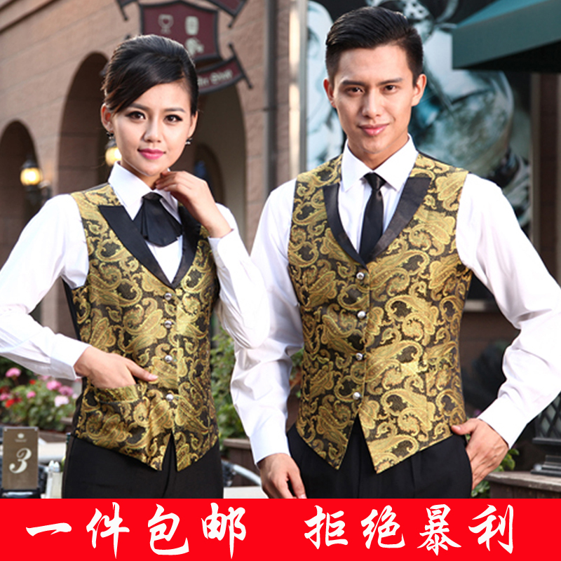 Ktv Hotel Bar Waiter Vest Western Restaurant Waiter Work Uniform Nightclub Men's Vest Work Uniform