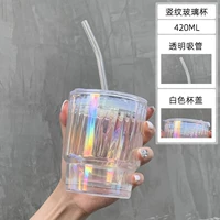 Крышка для стакана с уплотнителем, стеклянная трубочка