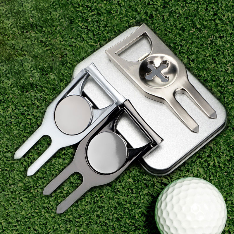Fruit Ridge Fork Small Metal Beating Golf Supplies Fork Repair Lawn Tool Gift Zinc Alloy Carry-on Ball Fork-Taobao