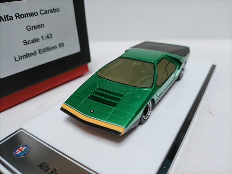 Pmc 1 43 Alfa Romeo Concept Sports Car Model Alfa Romeo Carabo Metallic Green