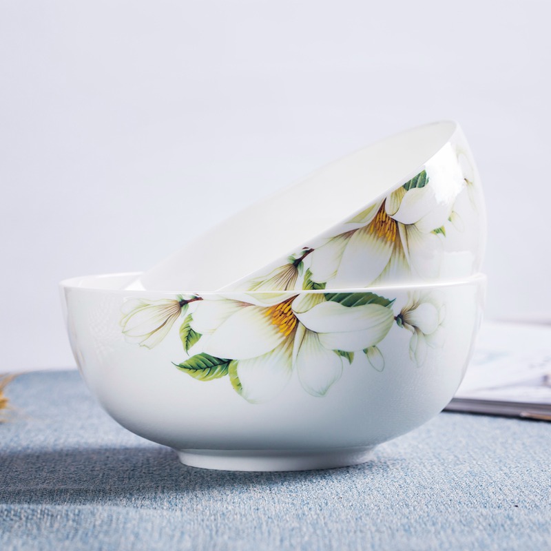 Com.lowagie.text.paragraph 7 inches big rainbow such as bowl round bowl ipads porcelain bowl is grim Korean salad bowl 9 inches with cover large bowl of soup bowl porcelain