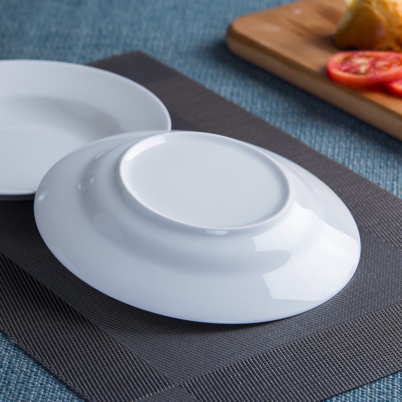 Soup dish 789 inch plate deep dish dish meal plate pure white ipads porcelain tableware ceramic plate printing