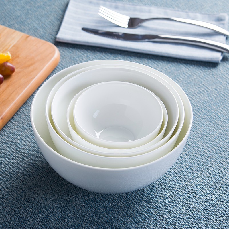 Pure white rice bowl 4 to 8 inches the bowl of soup bowl bowl of ipads China best Australia rainbow such use tableware ceramics rice bowls