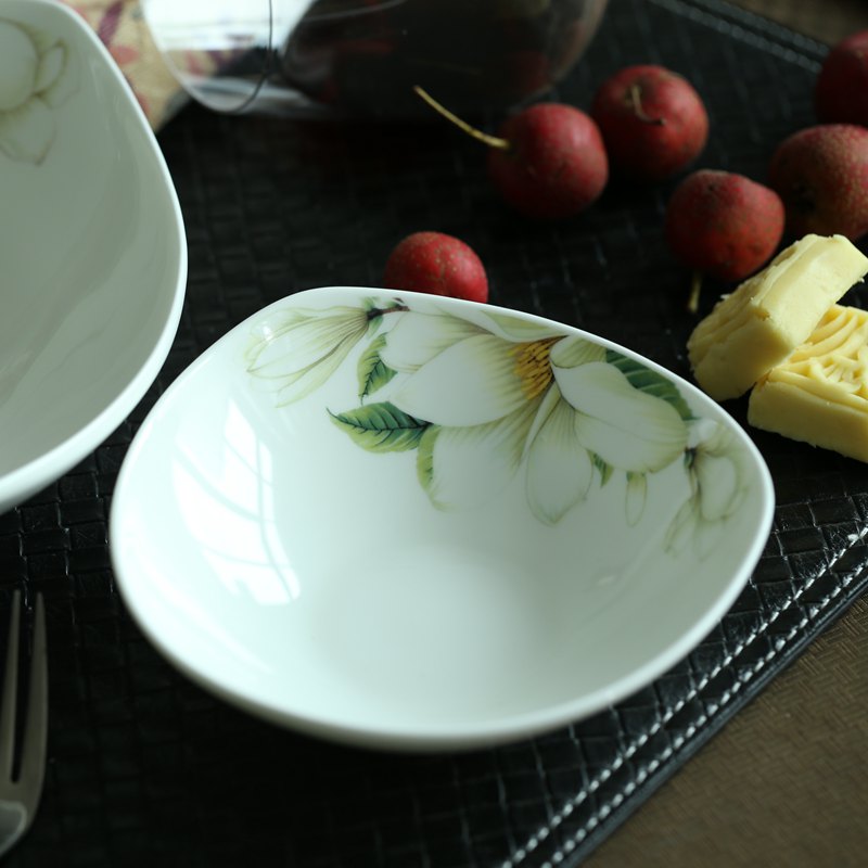 Porcelain triangle large soup bowl rainbow such as bowl bowls of rice bowl salad bowl Japanese creative ceramic tableware