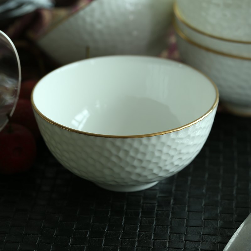 European suit dishes up phnom penh anaglyph ipads porcelain tableware tableware ceramic bowl home dishes gold plate parts