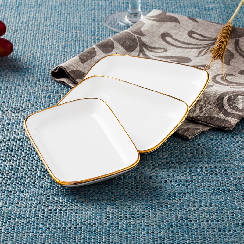 Fuels the rectangle towel plate of jingdezhen porcelain ipads white western - style food tableware jingdezhen ceramic hotel porcelain place