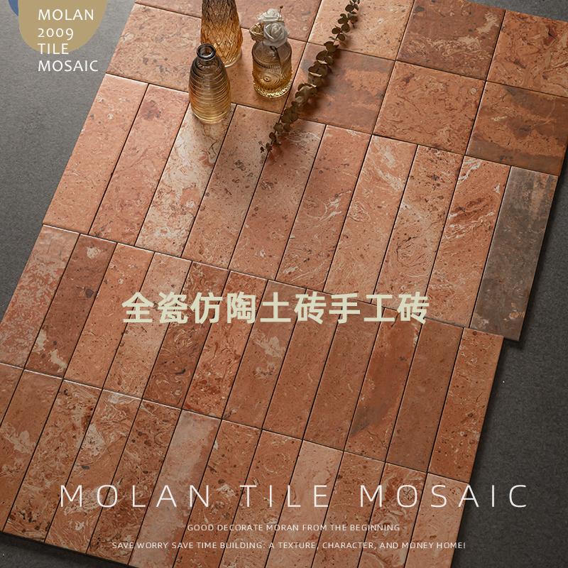 Imitation Clay Cultural Handmade Bricks for Shopping Mall Storefronts, Restaurant Bar Counters, Background Wall Tiles, Balcony Floor Tiles, and Bathroom Tiles