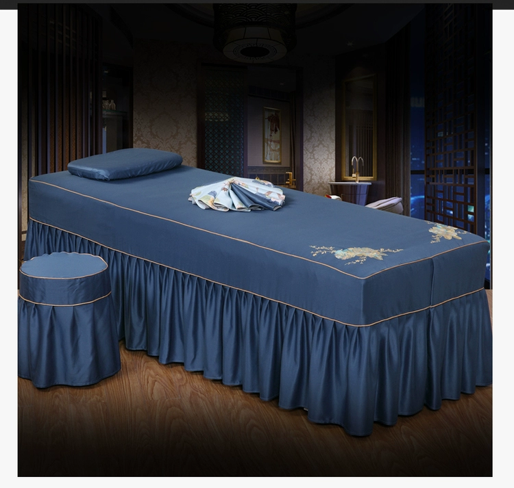 Beauty khăn trải giường denim bedspread pháp trị liệu massage Body bedspread làm thẩm mỹ viện thêu đơn giản - Trang bị tấm