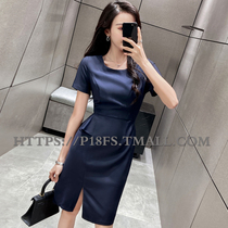 Goddess fan professional dress summer dress new waist thin fashion atmospheric dress business stewardess uniform