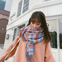 2019 Dongdaemun New Joker Color Chiroe Tassel Scarf Autumn and Winter Thick Cashmere Shawl Women