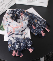 Foreign trade single hipster ethnic wind small floral mosaic retro sunscreen scarf shawls spring and summer thin autumn winter cotton women