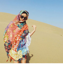 Beach towel oversized summer sunscreen shawl Beach beach scarf summer silk scarf women thin desert scarf summer