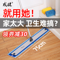 2021 new flat large household hotel one drag clean wet and dry dual-use tile long mop lazy dust push