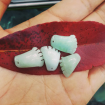 Natural Jade little feet accessories DIY Burmese jade beads necklace bracelet anklet earrings Jewelry pendant pendant