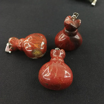 Money bag pendant natural rainbow stone handmade DIY necklace female retro ethnic fashion wild sweater chain