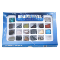 20 kinds of energy stone gift natural crystal ore specimen mixed semi-precious stone gift blue set student gift