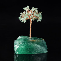 Natural Crystal Fortune Tree Green East Mausoleum Office Opening Gift Zucai Desktop Decoration ins Wind Small Ornaments