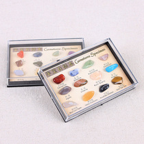 Natural crystal ore specimens minerals rough geology Chinese and English teaching materials 12 kinds of boxed cross-border explosive models