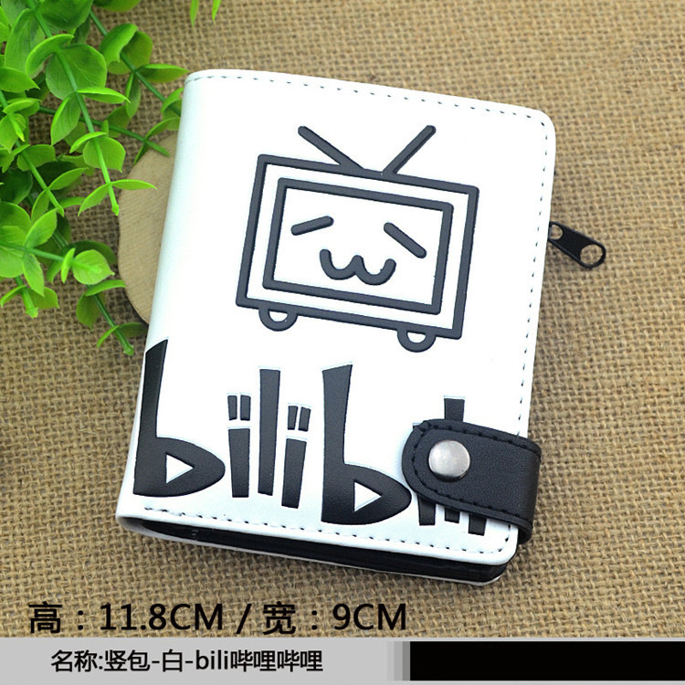 Anime peripheral wallet expression cute logo card bag small TV Japanese casual men and women bag original design change