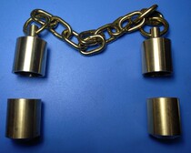 Wooden nunchaku nunchaku copper chain nunchaku copper fittings wooden sticks copper joints copper screws