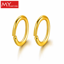 S925 pure silver increasing number 6 8mm ring opening ring necklace buckle connector ring hand chain buckle joint mouth ring DIY hand