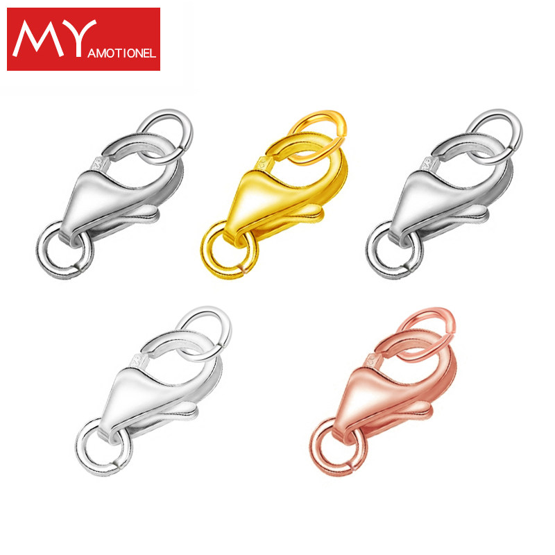 925 pure silver pearl necklace with buckle connecting buckle handmade buckle accessories (lobster buckle) with opening ring