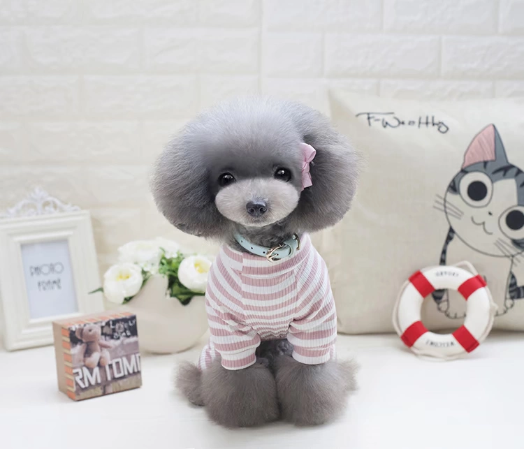 Bộ đồ ngủ cho chó bốn chân với quần áo mùa thu Quần áo Teddy hơn gấu anh em chiến đấu với chó cưng - Quần áo & phụ kiện thú cưng