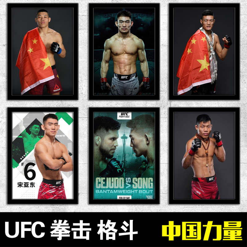 Chinese Power Li Jingliang Song Yadong Su Mu Poster Ufc Star Photo Frame Inspirational Boxing Gym Framed Decorative Painting Chinese Power Li Jingliang Song Yadong Su Mu Poster Ufc Star Photo Frame Inspirational Boxing Gym Framed Decorative Painting