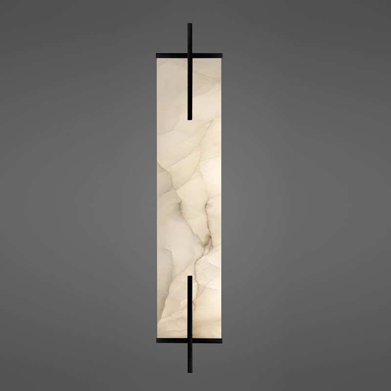 Simply modern cloud stone living room wall lamp hallway background wall designer template room villa hall wall