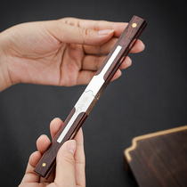 Mud tea knife tea needle tea set Damascus solid wood tea cake pry knife ebony stainless steel hand accessories Pu 'er tea