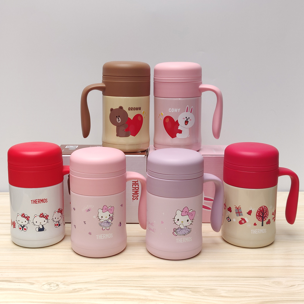 Lunch Sorter Handle Insulated Cup Coffee Cup With Lid Office Handle Water Glass Lovers Cup Lady Cute Mark Cup