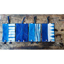 Blue continued Bai ancient method tie-dyed handmade cloth bag paper towel bag pure handmade natural plant dyeing can be customized