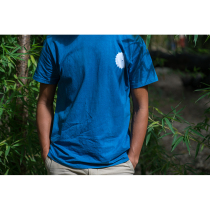 Blue sequel white family Gufazal dyed pure cotton male and female cloud T-shirt pure natural blue dyeing and plant dyeing can be customized