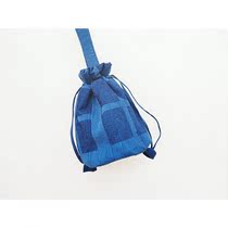 Blue Sequel White Family Ancient Fazal Dyed Cotton Hemp Buns Bag Cashier Bag Lunchbox Bags Pure Natural Plant Dyeing