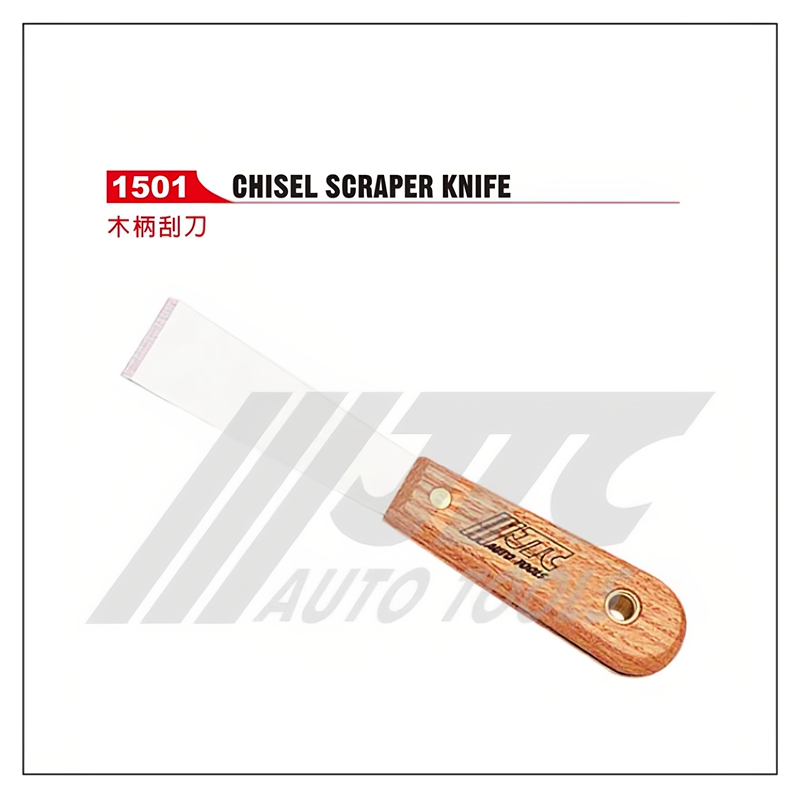 Taiwan Jtc1501 Scraper Wooden Handle Scraper Stainless Steel Adhesive Cleaning Scraper Machine Repair Tool