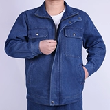 Джинсовый хлопковый износостойкий комбинезон, увеличенная толщина, защита от ожогов