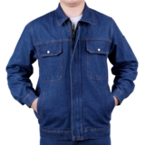 Джинсовый хлопковый износостойкий комбинезон с молнией, увеличенная толщина, защита от ожогов