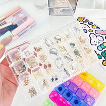 Transparent ins Wind Net Red Jewelry Box storage box exquisite portable earrings necklace earrings storage artifact box