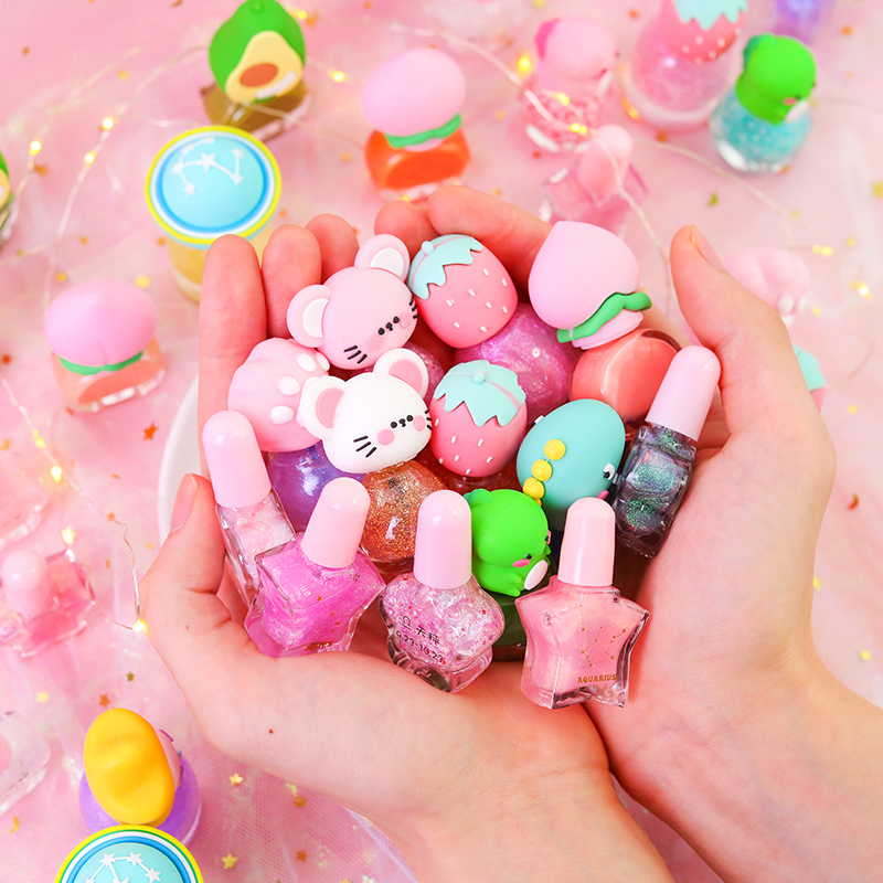 Teenage nail polish peelable and tearable nail polish female student waterproof long-lasting sequins quick-drying healthy whitening nail polish