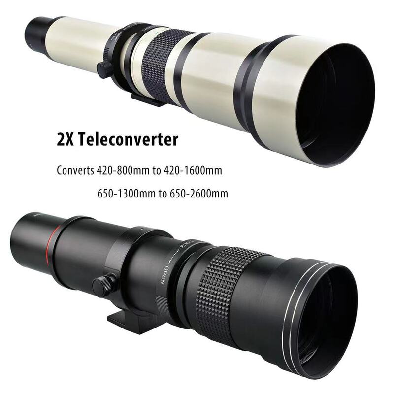420-1600mm F8.3 Domestic Manual Lens Telephoto Zoom Telescope for Dslr Moon Exploration, Bird Photography, and Landscape Photography