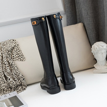 Sturbolea autumn and winter screen boots ~ do not pick leg type full leather back zipper but knee high Knight boots