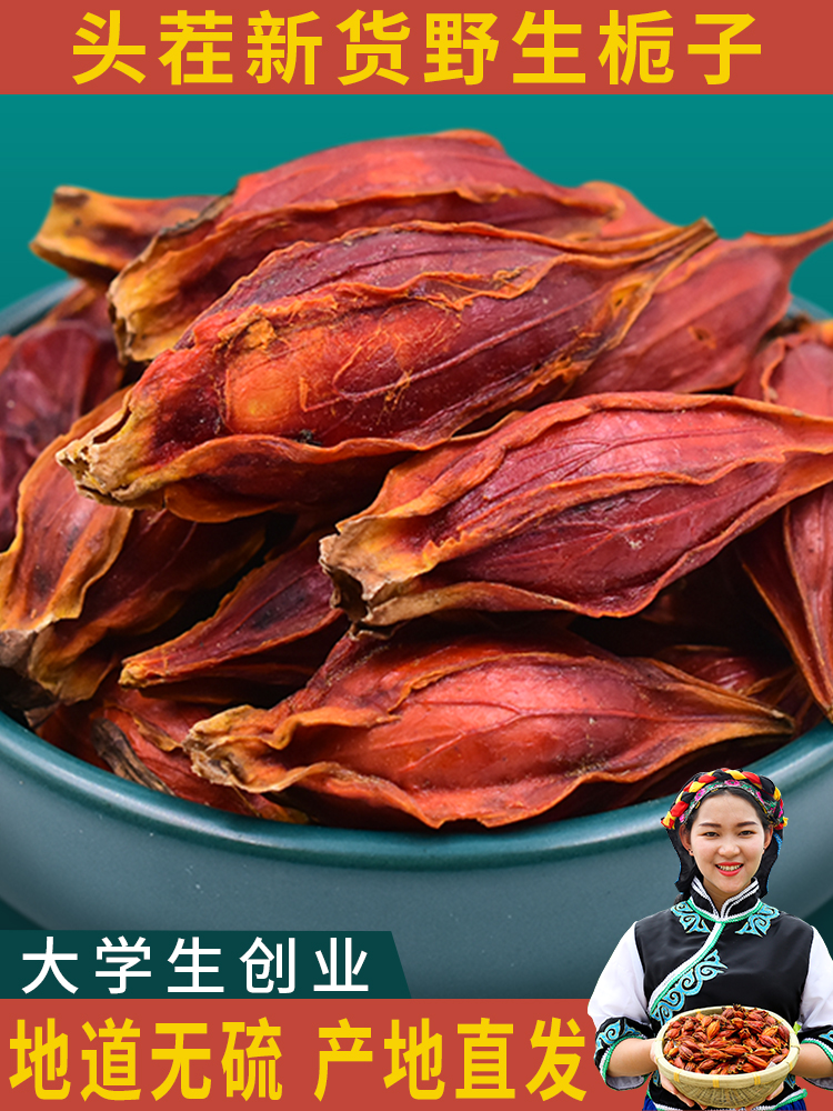 Guangxi red gardenia 50g yellow gardenia yellow branch yellow fruit natural pigment can make tea brine spices Seasoning Daquan