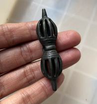 Antiques and miscellaneous retro collections of bronzes Tibetan culture cards nine-strand vajra copper black pulp pendants