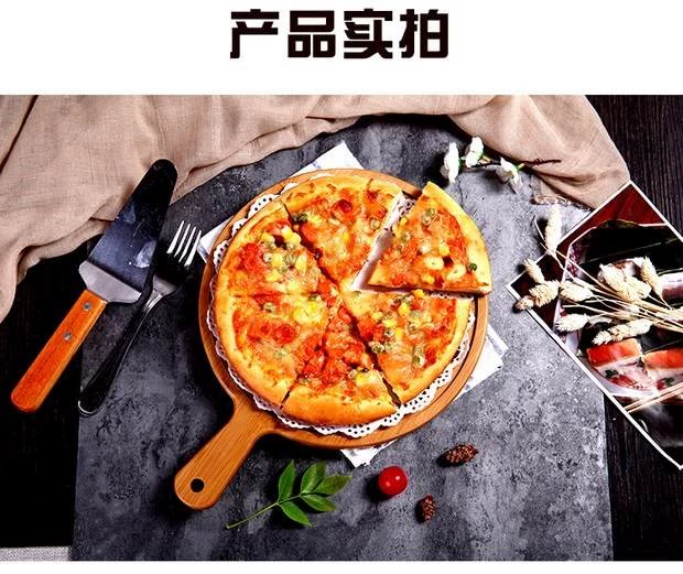 Oak Khay vuông Pizza Gỗ Tấm Bánh Pizz Bánh mì Gỗ Ban Steak Toss Cắt Tấm Trái cây Chặt - Tấm