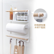 Japanese refrigerator magnetic storage rack simple side wall rack kitchen tissue rack adhesive hook multifunctional storage