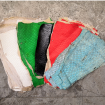 Imported bright black grass carp leather inlaid small wallet handbag handmade diy leather for sale