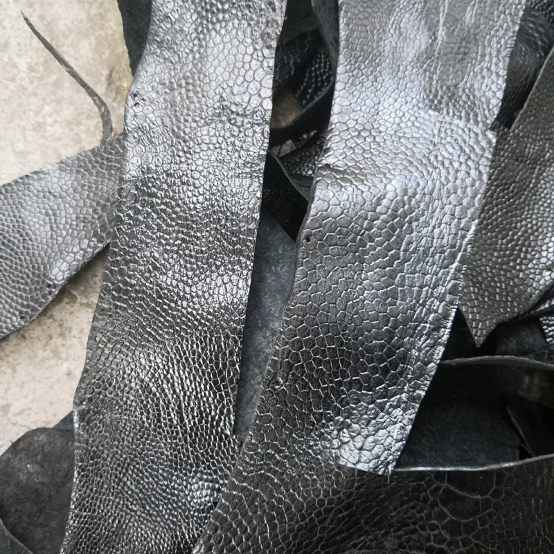 South Africa A-grade ostrich claw leather feedskin DIY handmade ostrich strap keybuckle corner leather by kg